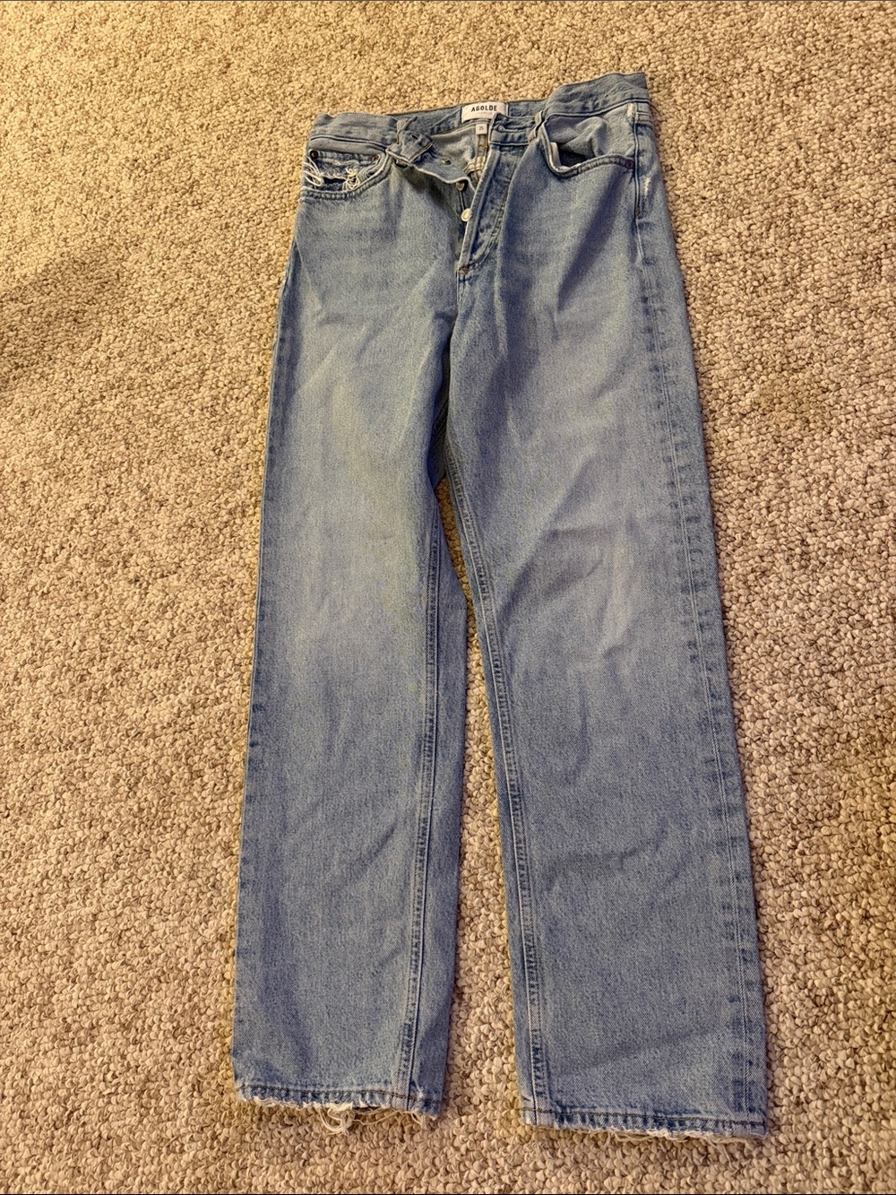 AGOLDE Classic Light Blue Straight-Leg Jeans